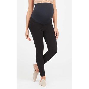 Spanx Mama Ankle Jean-ish Leggings Over-The-Belly Maternity Stretch Jean Black M